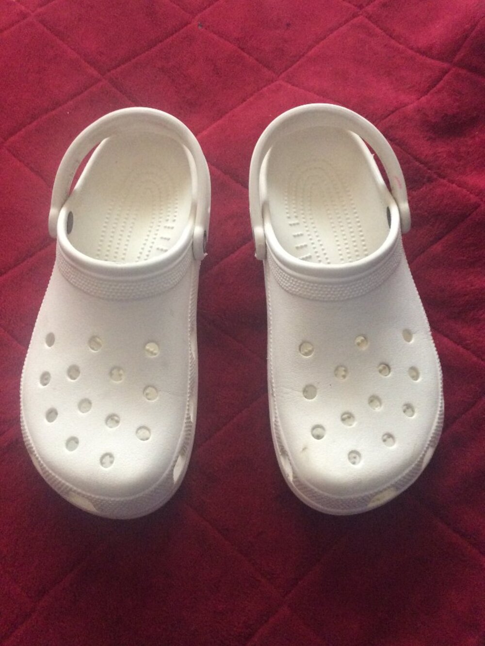 **NO OFFERS** White Unisex Crocs Classic Clog Women's 9 Men's 11